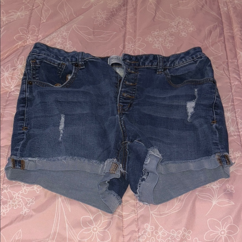 Mudd Blue Jean Shorts Distressed Cut-Off Style
